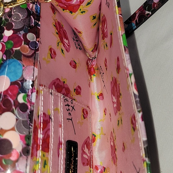 Betsey Johnson Multi-Color Bow PVC Crossbody Shoulder Bag - Picture 12 of 13